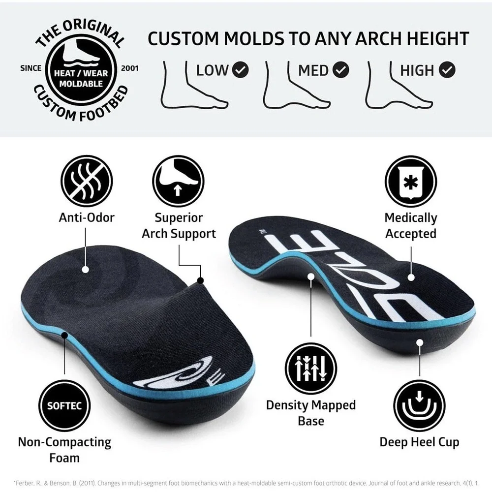 sole active thick Insole Custom Moldable Ortholic Support For Any Arch Type Plan
